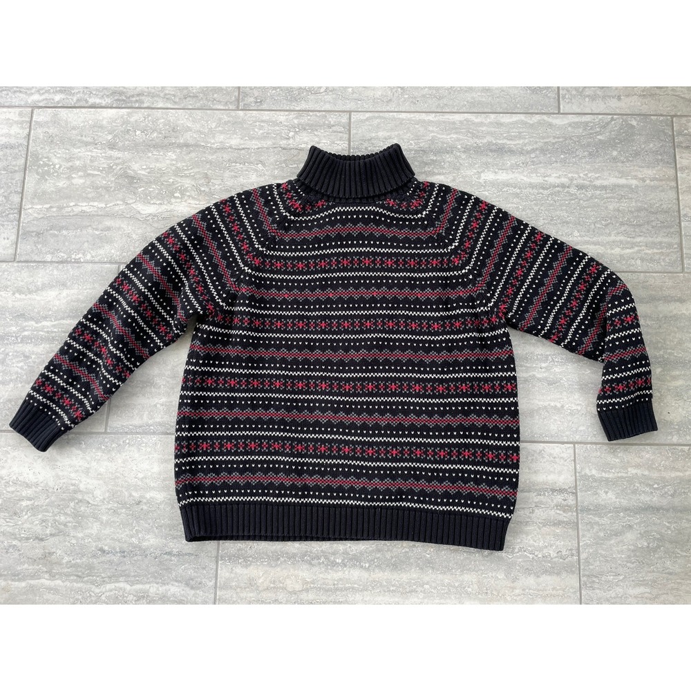 Lands End‎ Direct Merchants Women's Turtleneck Sweater Size XL Fair Isle